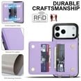 thumbnail image 5 of Compatible with iPhone 17 Pro Max Crossbody Strap & Wrist Strap Wallet Case with Card Holder Women,Phone Case RFID Blocking PU Leather Handbag Shockproof Magnetic Flip Stand Cover,, 5 of 8