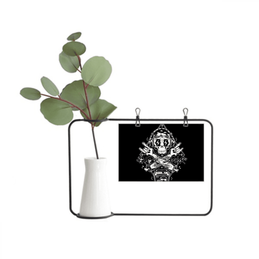 Cadre Photo en Métal Noir avec Vase Décoratif Cerac