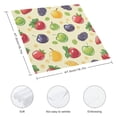 thumbnail image 3 of Nawy Fruit Cartoon Floral Pattern Polyester Cloth Napkins Home Decor Party Dinner Decoration Washable Napkins 4 PCS, 3 of 7