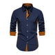 thumbnail image 1 of 2025 Camisa informal de manga larga para hombre: material resistente, versátil para el trabajo o las vacaciones, 1 of 1