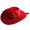 thumbnail image 1 of Retro Solid Color Cowboy Hat Breathable Jazz Hat All-match for Outdoor Casual, 1 of 3
