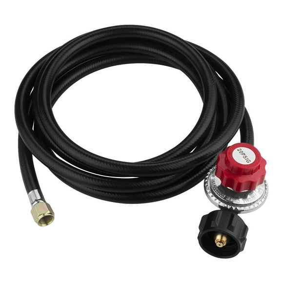 CSChome Propane Regulator with Hose Propane Regulator 0-20 PSI High Pressure Adjustable Propane Regulator with QCC-1 Type Hose U.S. Propane Tanks Burner Cooker High Pressure Propane Regulator
