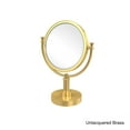 thumbnail image 3 of 8 Inch Vanity Top Make-Up Mirror with Smooth Accents - Polished Brass / 2X, 3 of 5