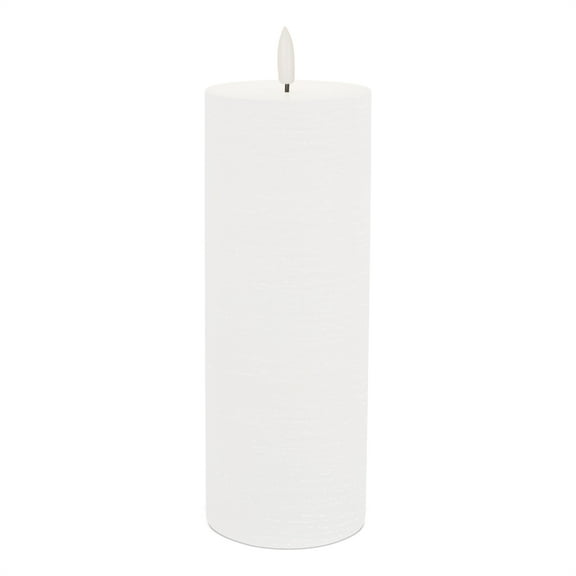 Melrose FIA Wick White Pillar Candle Set of 2