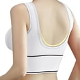 thumbnail image 4 of Ladies Wide‑Shoulder‑Strap Yoga Crop‑Top Bra Elastic Ribbed Fabric Casual Sport Layering Vest, 4 of 6