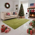 thumbnail image 6 of Christmas Area Rug for Living Room, Large Fluffy Rug for Bedroom & Fuzzy Furry Plush Soft Rugs, Small Shaggy Carpet for Boys and Girls Dorm Room Home Decor (47"X31", Grass Green), 6 of 7