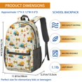 thumbnail image 3 of Excavator and Road Barrier Beige Pattern 17" School Backpacks for Teens,Waterproof Oxford Fabric,S-Shape Padded Straps for School,Travel,Hiking,Camping, 3 of 6