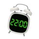 thumbnail image 1 of Reloj despertador digital Relojes ajustables Fort doble alarma para dormitorios interiores Verde, 1 of 9