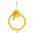 thumbnail image 3 of Parrot Swing Toy Hanging Cotton Rope Round Bird Circle Swing Parrot Ring Perch, 3 of 10