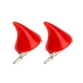 thumbnail image 5 of 1 Pair Party Hair Accessories Gothic OX Horn Hairpins Hair Clips Costume Pin Small Demon ROSE RED, 5 of 8