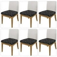 thumbnail image 2 of Gukieu Black Scientific Print Square Cushion Cover, Elastic Strap Chair Protector, Suitable for Family Restaurant, Hotel Banquet Decorations-Six Piece, 2 of 7