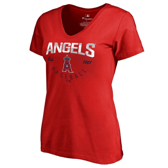 Women's Red Los Angeles Angels Live For It T-Shirt