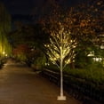 thumbnail image 6 of 6ft Lighted Birch Christmas Tree in White, with PVC Branches, 96 LED Lights, Sturdy Metal Stand, Easy Assembly for Home, Office, or Party Décor, 6 of 8