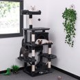 thumbnail image 1 of Topcobe 61.02" Multi-Level Cat Tree, Cat Tower, Car Activity Centre Cat Condo with Sisal-Covered Scratching Posts, Plush Perches, Hammock Tunnel, Gray, 1 of 6