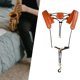 thumbnail image 4 of Correa de saxofón Arnés de hombro con hebilla protectora de metal Saxo suave estable Bajo Tenor Alto Accesorio Adultos y , marrón CUTICAT Correa de hombro para saxofón, 4 of 8
