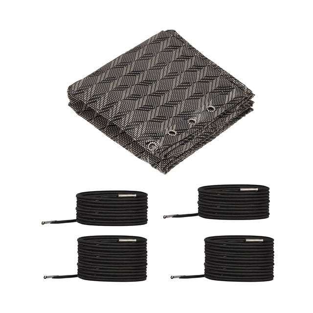 Unique Bargains Tissu de Remplacement pour Chaise Gravité, Kit de Réparation avec Cordes, Gris Rhombus