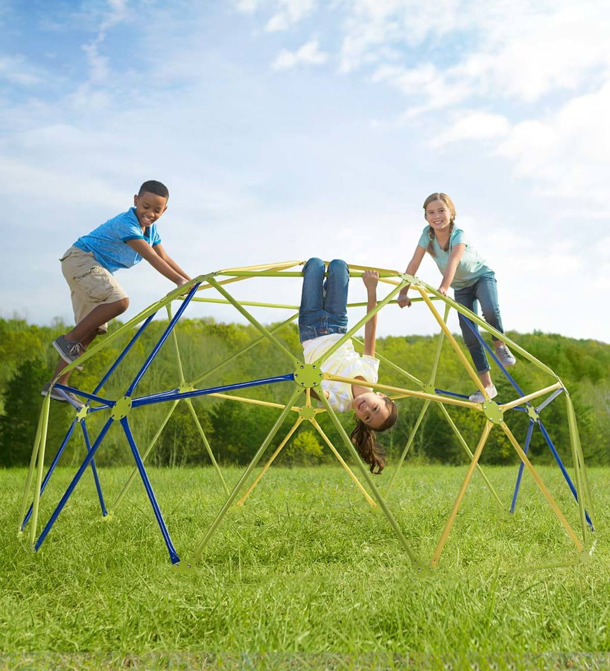 Geodesic Climbing Dome Jungle Gym and Play Structure for Multiple Kids