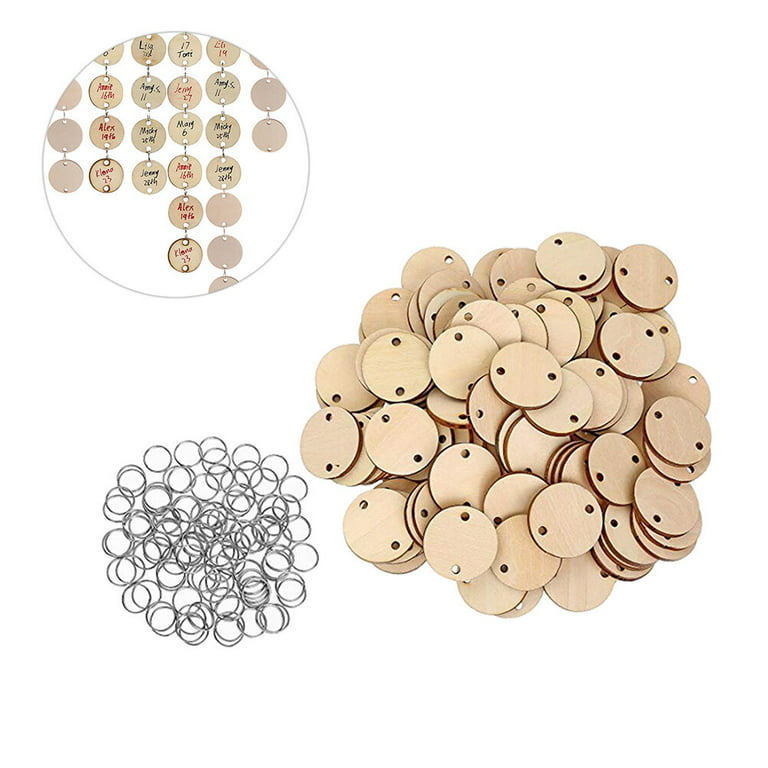 50 Count Metal Stamping Blanks Round Discs for Jewelry Making, Engraving, 1  Inch, Silver