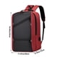 thumbnail image 3 of Mochila para estudiantes | Bolso multifuncional para portátil para hombre | Mochila impermeable de tela duradera para viajes, negocios y actividades al aire libre | Correas de hombro ligeras y, 3 of 8
