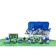 Kaskey Kids Baseball Guys - Blue/Black Inspires Kids Imaginations with Endless Hours of Creative Open-Ended Play. Includes 2 Teams & accessories - 27 pieces in every set!