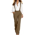thumbnail image 6 of AnuYalue Shoulder Strap Jumpsuit for Women Sleeveless Straight Leg Pants Dressy Business Casual Work Pants Slacks with Pockets, 6 of 10