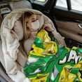thumbnail image 5 of Throw Blanket Jamaica Jamaican Kingdom Flag Soft Cozy Fleece Flannel Blanket Home Decor for Couch Sofa Bed 40"x30", 5 of 7