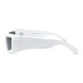 thumbnail image 4 of Inflated Bubble Sunglasses Thick Rectangular Shades UV400 Matte White, 4 of 4