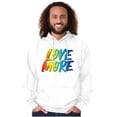 thumbnail image 5 of Love More LGBT Gay Pride Rainbow Hoodie Sweatshirt Women Men Brisco Brands L, 5 of 6
