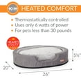 thumbnail image 3 of K&H Pet Products Thermo-Snuggly Sleeper Heated Dog Bed Gray/Gray Medium 26 X 20 X 5.5 Inches, 3 of 9