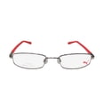 thumbnail image 3 of NEW PUMA 15338 FREEDOM MENS/WOMENS DESIGNER FULL-RIM GRAY / RED TWO-TONE COLOR COMBINATION FRAME DEMO LENSES 48-18-140 EYEGLASSES/SPECTACLES, 3 of 9
