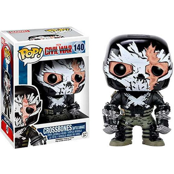 Funko POP Marvel Captain America Civil War 140 Crossbones Battle Damage Figure