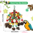 thumbnail image 6 of Parrot Toys,Nuts Nutrient-Rich Bird Toys,Natural Wooden Parrot Cage Bite Toy,Cockatoo Toys containing Cuttlefish Bones,Pine Cones,Wooden Mangoes and Poppy Berries for African Greys,Macaws, 6 of 9