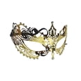 thumbnail image 1 of Disfraz de Halloween con forma de media cara de metal con forma de corona dorada, 1 of 1