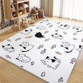 thumbnail image 3 of Washable Area Rug 7x8 ft Cartoon Animal Cat Area Rug for Living Room, Soft Low Pile Rugs, Non-Slip Carpet, Home Decor Floor Rug for Bedroom Dining Room Kitchen, 3 of 7