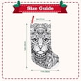 thumbnail image 3 of Wukai Intricate Cat Mandala Print Christmas Stockings 18" Christmas Stocking Snowman Burlap Plaid Xmas Stocking Holiday Christmas Decoration Gifts for Family Kids, 3 of 7