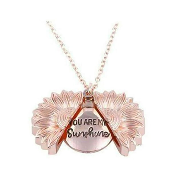 AkoaDa - AkoaDa You Are My Sunshine Sunflower Double Necklace Alloy Flower Short Clavicle Chain ...