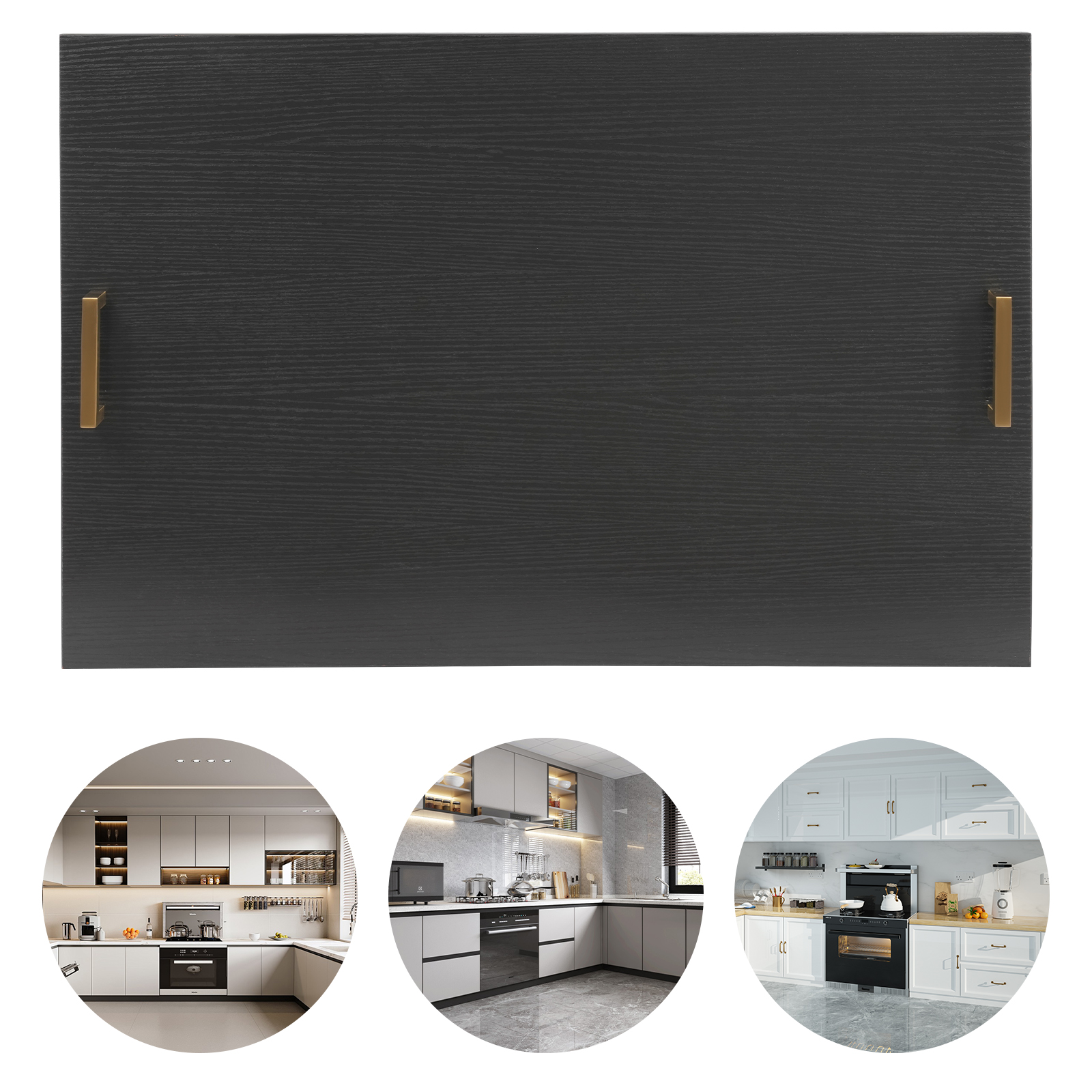 Noodle Board Stove Cover 29 x 21 Inch Stove Top Cover Stove Top Cover Board Suitable for Placing on Gas Hobs, Electric Hobs, Ovens and Kitchen Sinks (Black, Gold)