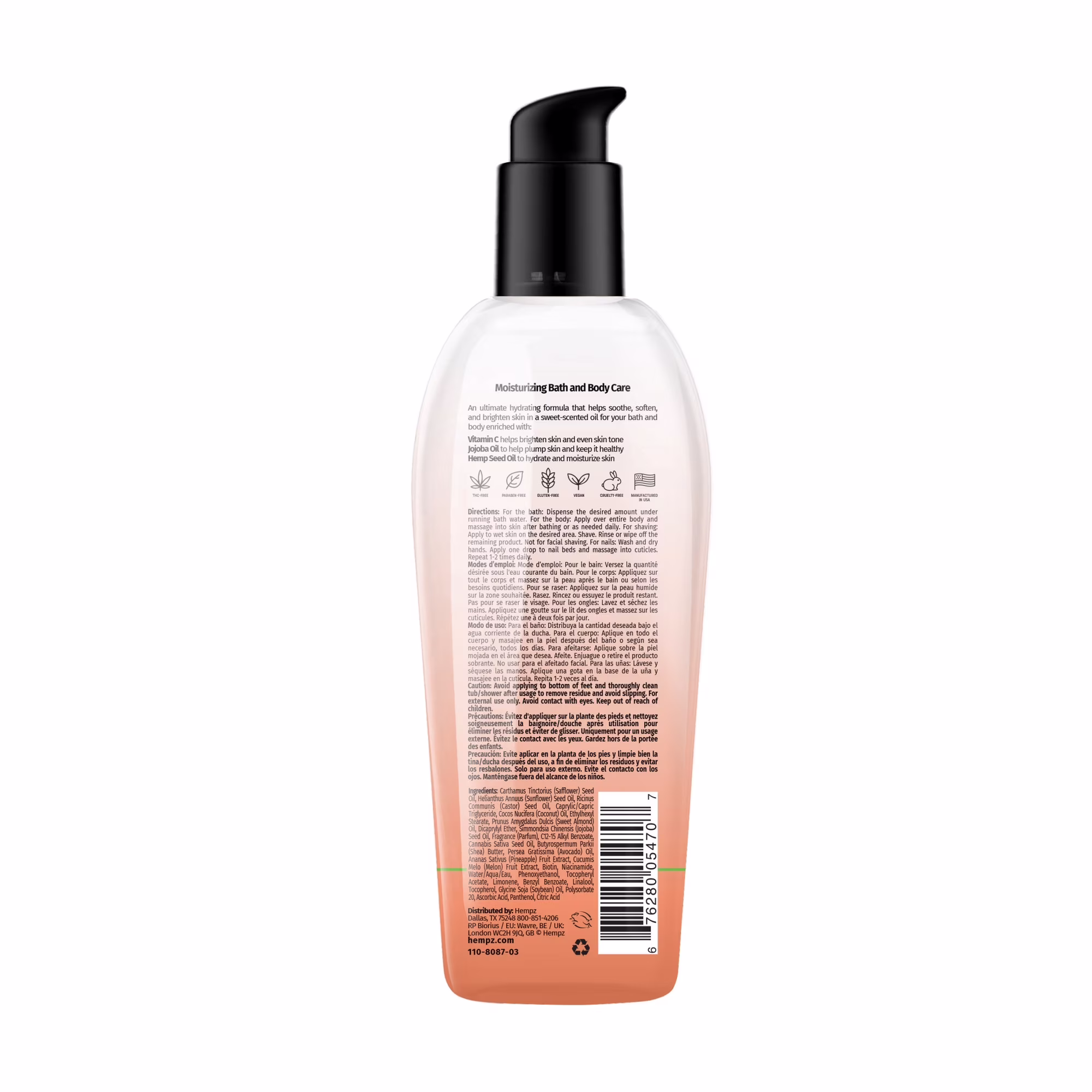 thumbnail image 6 of Hempz Sweet Pineapple & Honey Melon Hydrating Bath & Body Oil- 6.76 oz., 6 of 6