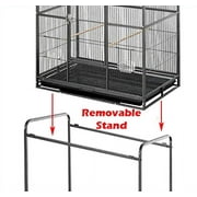 70 Rolling Extra Large Metal Bird Breeding Cage with Detachable Stand for Aviary Budgie Canary Finches Lovebirds