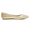 thumbnail image 2 of Zapatos DREAM PAIRS Flats de Punta para Mujer Dorados Talla 9.5, 2 of 6