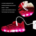 thumbnail image 4 of YUNICUS Kids Light Up Shoes Led Flash Sneakers with Spider Upper USB Charge for Boys Girls Toddles Best Gift for Birthday Thanksgiving Christmas Day(Toddler 8.5, Red27), 4 of 7