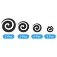 thumbnail image 3 of Acrílico Espejo Pegatinas de pared, 12uds en 1 Juego Auto Adhesivo Redondo Espiral Forma Removible Pared Calcomanías para Hogar Habitación Oficina DIY Decoración, Negro, 3 of 7