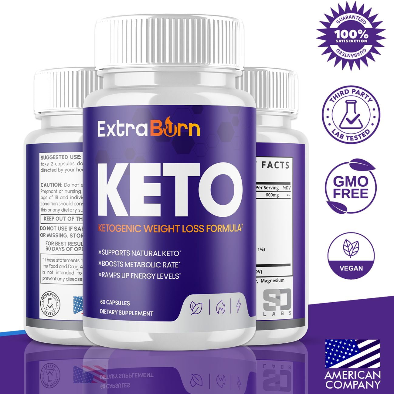 (5 Pack) Extra Burn Keto - Supplement for Weight Loss - Energy & Focus Boosting Dietary Supplements for Weight Management & Metabolism - Advanced Fat Burn Raspberry Ketones Pills - 300 Capsules