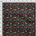 thumbnail image 3 of oneOone Cotton Jersey Black Fabric Leaves & Floral Artistic Craft Projects Decor Fabric Printed By The Yard 58 Inches Wide, 3 of 4