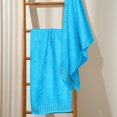 thumbnail image 4 of BELIZZI HOME 100% Premium Cotton 2 Pack Oversized Bath Towel Set 28x55 inches, Large Bath Towels, Ultra Absorbant Compact Quickdry & Lightweight Towel, Ideal for Gym Travel Camp Pool - Turquoise Blue, 4 of 6