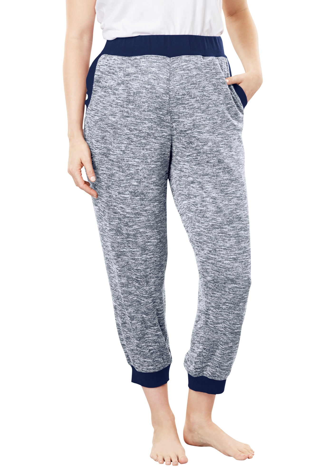 Dreams & Co. Women's Plus Size Lounge Jogger Pant Pajama Bottoms