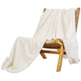 thumbnail image 7 of Deconovo Christmas Sherpa Plush Throw Blanket, Soft Warm Cozy Blanket for Couch Sofa Bed, Machine Washable Decorative Holiday Gift, 60"x80", Beige, 7 of 7