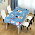 thumbnail image 7 of 60"x90" Christmas Snowman Tablecloth, Waterproof Washable Polyester Square Table Cover Durable Tablecloth for Kitchen Dining Table Party Decor, 7 of 7
