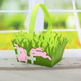 thumbnail image 6 of Dengmore Easter Gift Bucket Green Grass Portable Non-woven Bag Easter Decorations Happy Easter Fabric Baskets Decorative Cloth Organizer Storage Boxes for Home Office, Green, 6 of 9