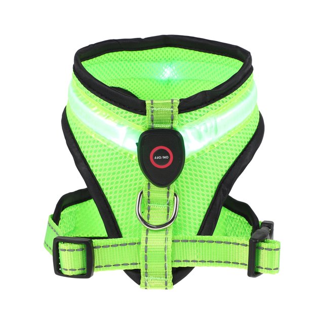 1 Set Luminous LED Dog Vest Breathable USB Charging Dog Vest Pet Dog Supply